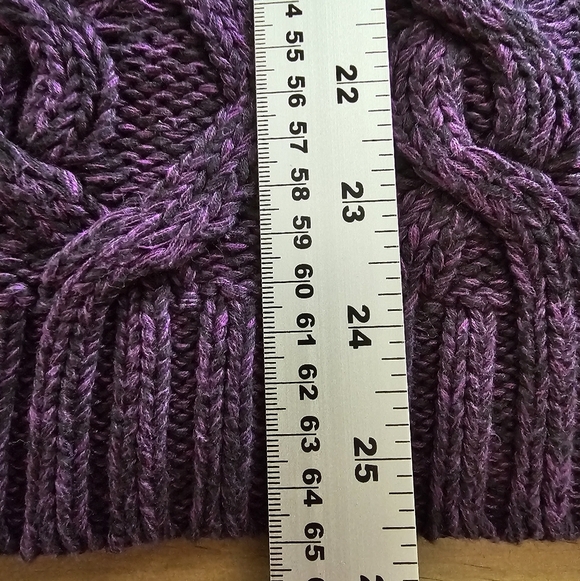 J.Jill Cable Knit Chunky Cotton Sweater Thick Whimsigoth Goth Halloween M Long - Picture 4 of 7